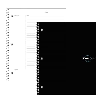 Oxford FocusNotes Note Taking System 1-Subject Notebook, 11 x 9 Inches, White, 100 Sheets (90223) - Black