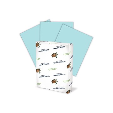 Hammermill Colored Paper, 20 lb Blue Printer Paper, 8.5 x 14 - 1 Ream (500 Sheets) - Made in the USA, Pastel Paper, 103317R