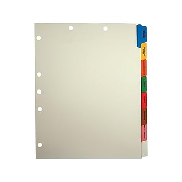 40 Set Box- Tabbies 54505 Medical Chart Divider Sets, Side Tab, 9 x 11,  (TAB54505), Assorted, Black, Manila