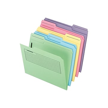 Pendaflex 45270 Printed Notes Folders with Fastener, 1/3 Cut Top Tab, Letter, Assorted (Pack of 30)