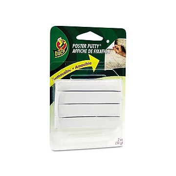 Duck PTY-2 Brand Removable Mounting Poster Putty, 2 oz., White (1436912)