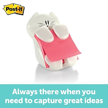 Post-it Pop-up Note Dispenser Cat Design 3x3 in 1 Dispenser/Pack (CAT-330 White)