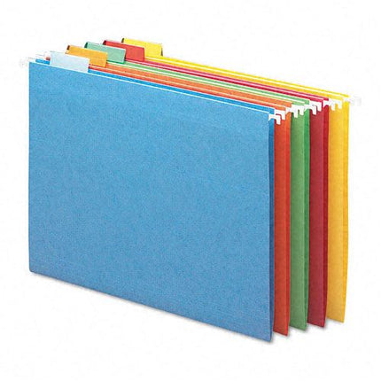 Smead Standard Hanging File Folders, 25 Count, Assorted Primaries, 1/5-Cut Adjustable Tabs, Letter Size (64059)