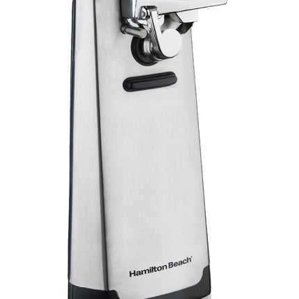 Hamilton Beach Extra-Tall Electric Automatic Can Opener with Easy-Clean Detachable Cutting Lever, Cord Storage, Knife Sharpener, Brushed Stainless Steel (76700) Brushed Stainless Steel