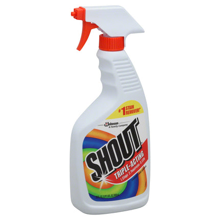 Shout Active Enzyme Laundry Stain Remover Spray, Triple-Acting Formula Clings, Penetrates, and Lifts 100+ Types of Everyday Stains - Prewash Spray 22oz