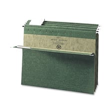 Smead Hanging File Folder, 1/5-Cut Adjustable Tab, Letter Size, Standard Green, Hanging Folders for Filing Cabinets, File Organizer Folder, 25 Per Box (64055)