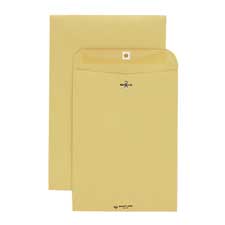 Quality Park 12 x 15-1/2 Clasp Envelopes, Clasp and Gummed Closures, for Oversized Papers, Drawings or Posters, 32 lb Kraft Paper, 100/Box (QUA37810)