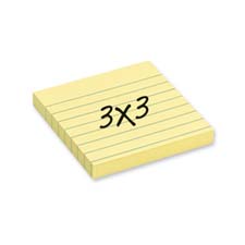 Post-it Notes, 3 in x 3 in, 12 Lined Sticky Notes Pads, 100 Sheets per Pad, The Iconic Canary Yellow Note, School Supplies and Oﬃce Products
