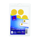Avery Self-Adhesive Removable Labels, 1.25 Inches Diameter, Orange Neon, 400 per Pack (05476)