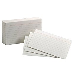 Oxford Ruled Index Cards, 3" x 5", White, Lined Index Flashcards, 300 per Pack (10022)