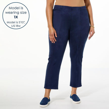 TWRHLL by Christie Brinkley Luxurious Faux Suede Ankle Pants for Women