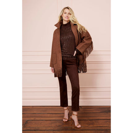 TWRHLL by Christie Brinkley Luxurious Faux Suede Ankle Pants for Women