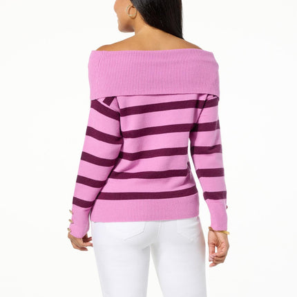 TWRHLL Christie Brinkley Women's Striped Boatneck Sweater - Elegant, Comfortable Knit