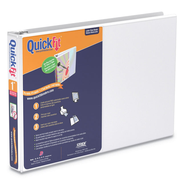 Stride QuickFit Landscape Spreadsheet 1 Inch Round Ring View Binder