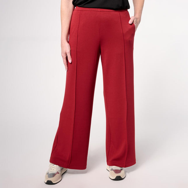 WynneLayers Cloud Knit Pintuck Front Pull-On Pant