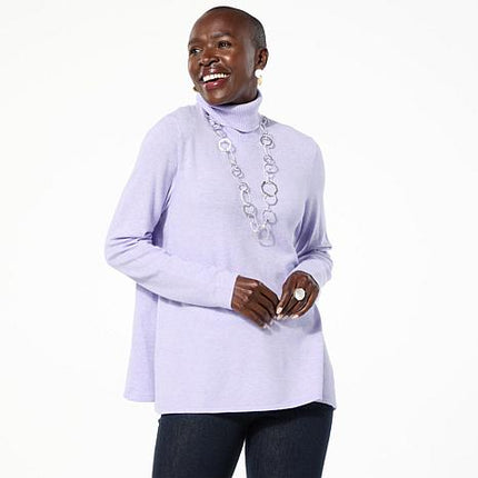 Soft Cashmere Blend Butterfly Turtleneck Sweater by WynneLayers for Elegant Comfort