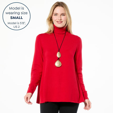 Soft Cashmere Blend Butterfly Turtleneck Sweater by WynneLayers for Elegant Comfort