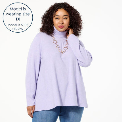 Soft Cashmere Blend Butterfly Turtleneck Sweater by WynneLayers for Elegant Comfort