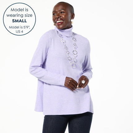 Soft Cashmere Blend Butterfly Turtleneck Sweater by WynneLayers for Elegant Comfort