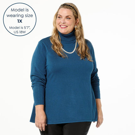 Soft Cashmere Blend Butterfly Turtleneck Sweater by WynneLayers for Elegant Comfort